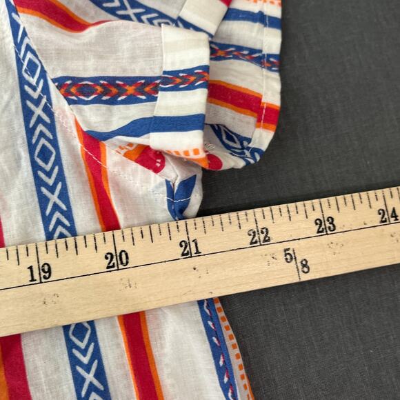 Mountain And Isle Shirt Mens Large Multicolor Striped Button Up Short Sleeves - Picture 10 of 10